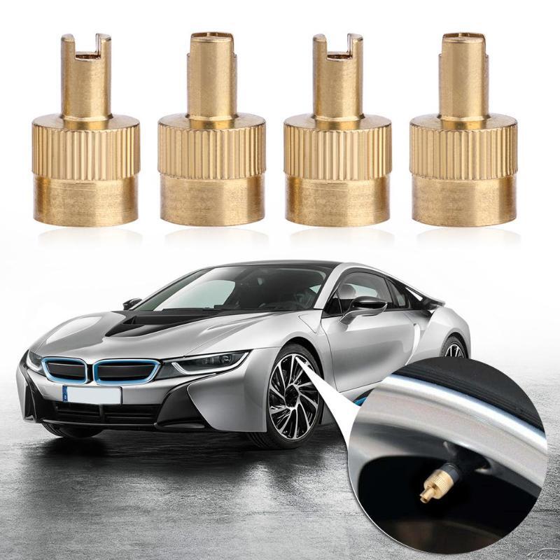 4x Gold Metal Slotted Head Valve Stem Caps Car/Bike/Motorcycle Universal Brass 642610569999 eBay