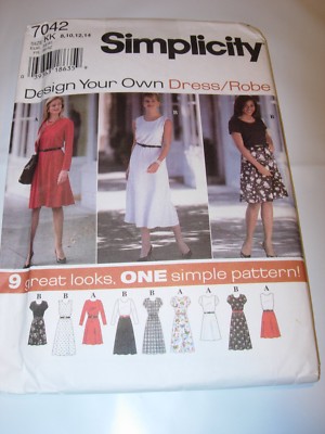 WOMENS UNCUT SIMPLICITY Sewing Pattern 7042 CAREER CASUAL DRESS EASY SIZE  8-14 | eBay