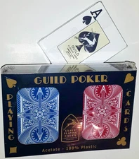 GUILD Arc & Arrow Red and Blue Poker Size Jumbo Index Playing Cards