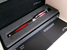 S.T. Dupont Line D Atelier 1953 Red Sun Burst Lacquer Fountain Pen 14K F Nib