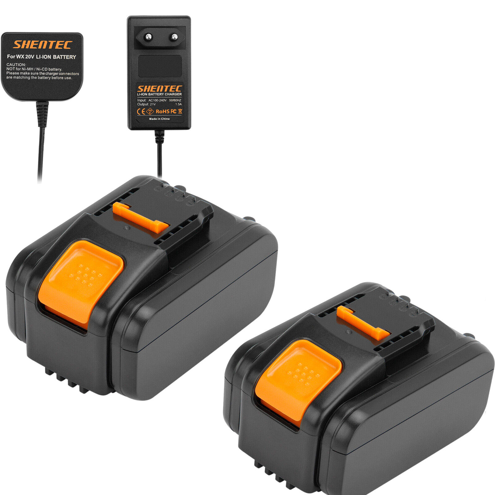 Caricabatterie Worx 20V Shentec - Compatibile Con WA3553, WR142E, M700 E Altri Modelli - Foto 6