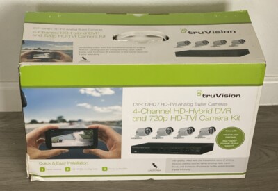 truVision 4 Channel Hd Hybrid Dvr & 720p Hd Tvi Camera Kit. NEW NEVER OPENED