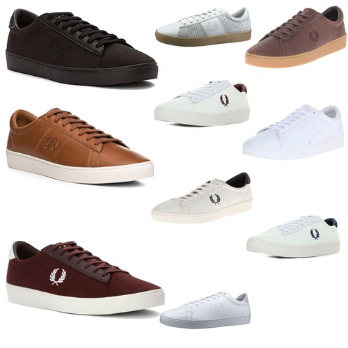 Fred Perry Men Spencer Mesh/Suede/Canvas/Leather Tennis Sneakers Casual Shoes - Picture 1 of 29