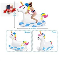 Unicorn Sprinkler for Kids Giant Inflatable Unicorn Pool Float Ride on