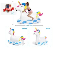 Unicorn Sprinkler for Kids Giant Inflatable Unicorn Pool Float Ride on