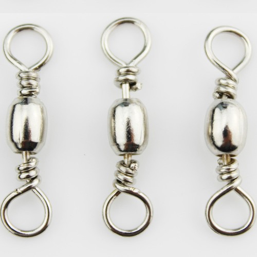 50pcs Fishing Barrel Rolling Swivel Stainless Steel Tackle Connector 2#-10# - Picture 8 of 9