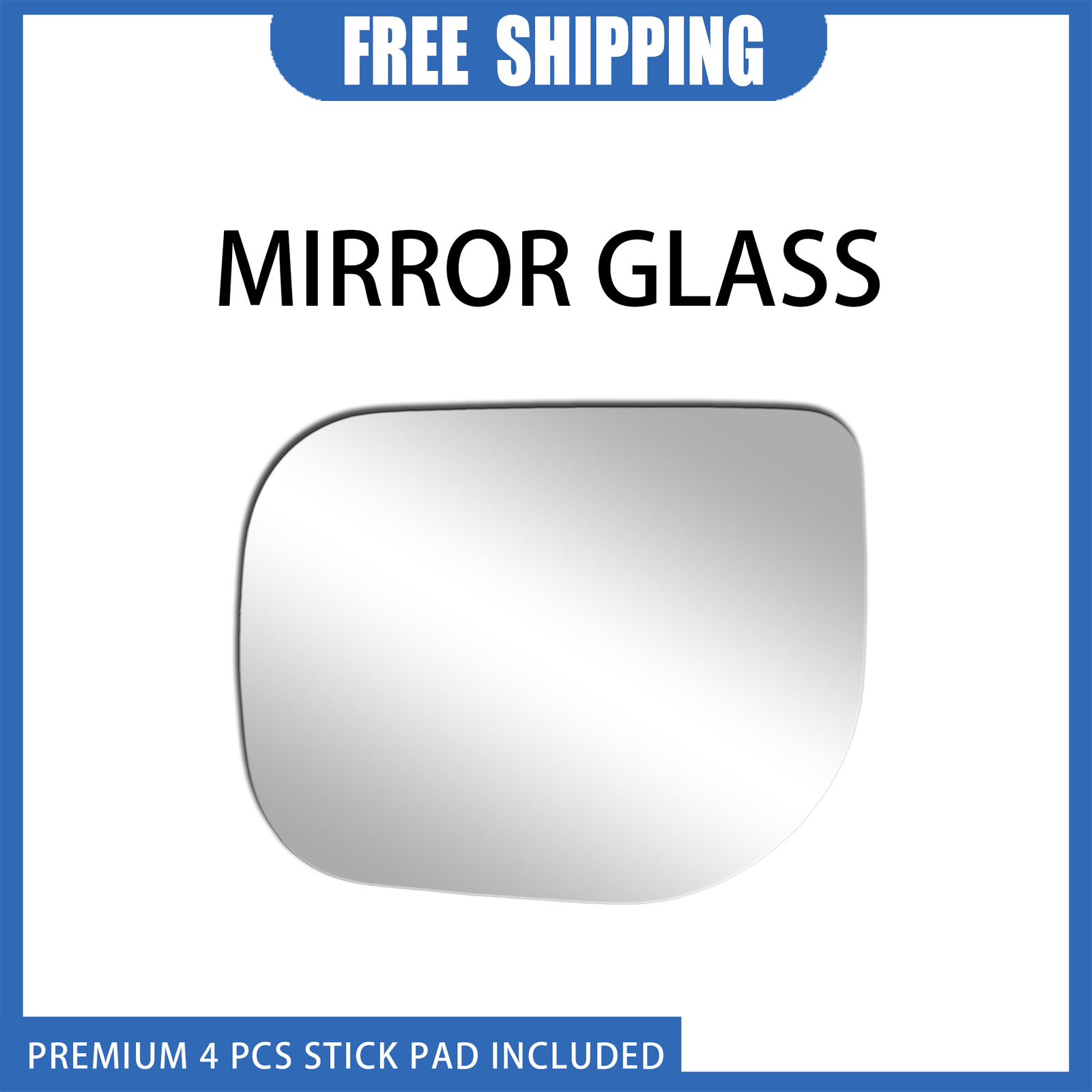 2010-2015 Nissan Titan Driver Side Mirror Glass Replacement with Adhesive 4356-image