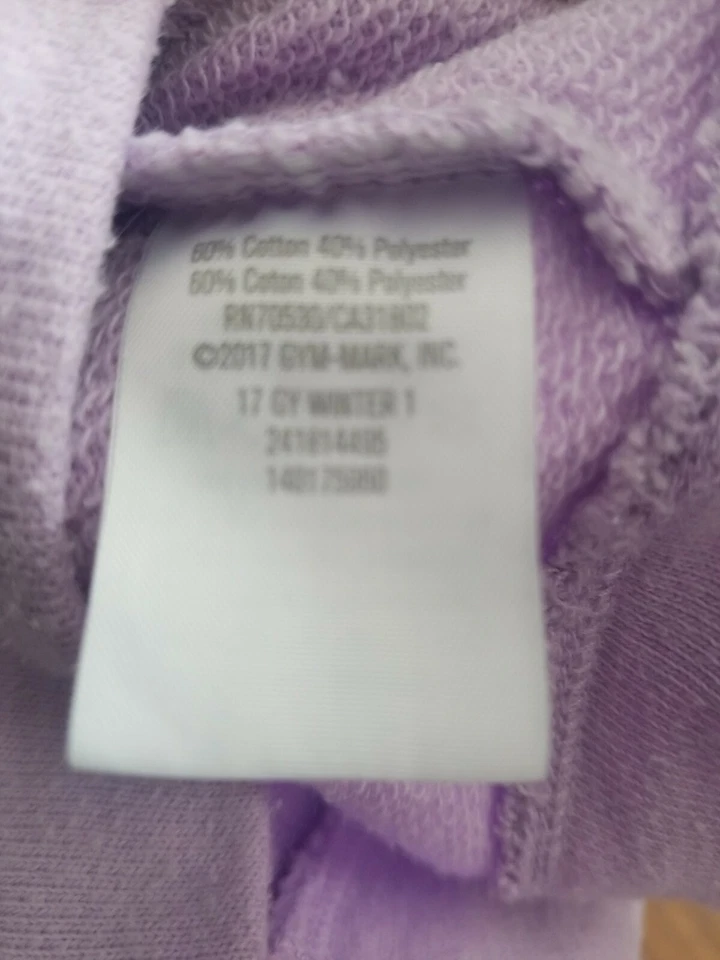 GYMBOREE FLEECE OUTFIT GIRLS YOUTH MEDIUM PURPLE BLEMISH ON SHOULDER  - Image 4 of 4