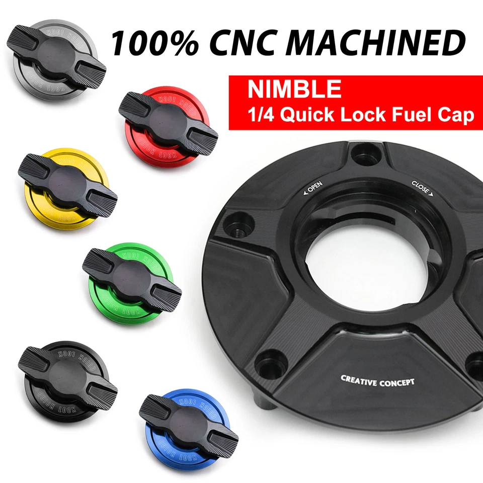 NIMBLE Rapid Release Fuel Tank Cap For Yamaha MT-09 FZ-09 13-17 18 19 20 21 22 - Image 3 of 4