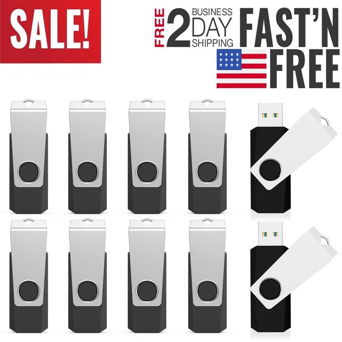 Chiavetta USB 2.0 Flash 4 GB - Colore Nero, Prodotta In Cina