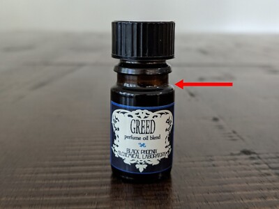 BPAL Black Phoenix Alchemy lab Perfume Greed (2005) Sin And Salvation Aged