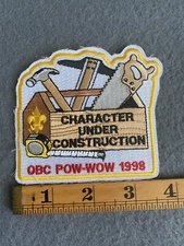 BSA OBC Old Baldy Council Pow-Wow 1998 Construction Boy Scout Patch B1