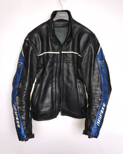 VINTAGE DAINESE MEN’S MOTORCYCLE RIDING LEATHER JACKET – SIZE 58