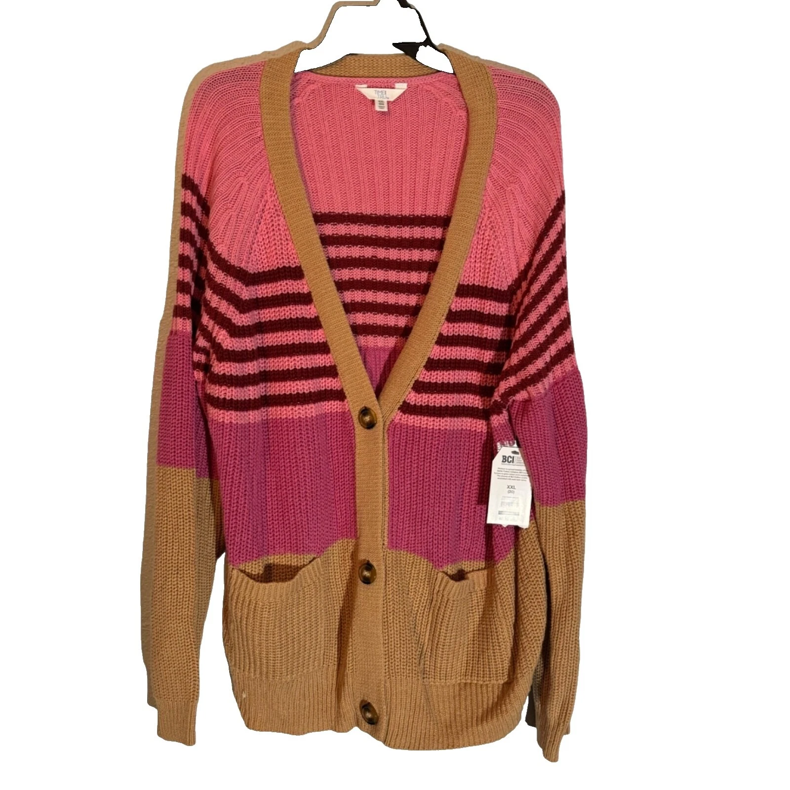 Cardigan Brown Striped Sweaters for Women