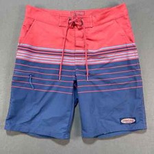Vineyard Vines Mens Board Shorts Size 30 Pink BlueWhale Water Drawstring Pocket