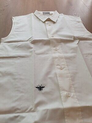 Dior Homme 2004 by Hedi Slimane White sleeveless BEE shirt Dior Homme 2004 by Hedi Slimane White sleeveless BEE shirt