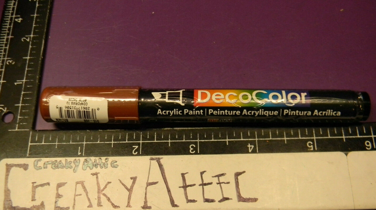 MARKERS BROWN DECOCOLOR ACRYLIC PAINT 1 COLOR MARVY NIP CREAKYATTIC-image