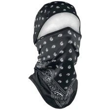 Zan® Convertible Balaclava SportFlex® Series Black Paisley