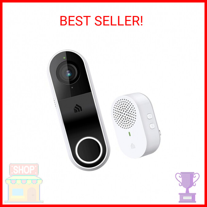 Kasa Smart Video Doorbell Camera Hardwired w/ Chime, 3MP 2K Resolution