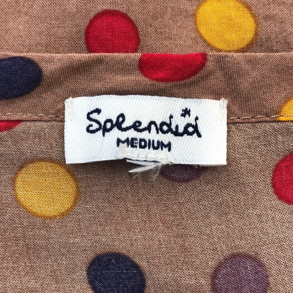 Women's Pink Splendid Polka Dot Short Sleeve Tee, Medium sz M - Image 4 of 4