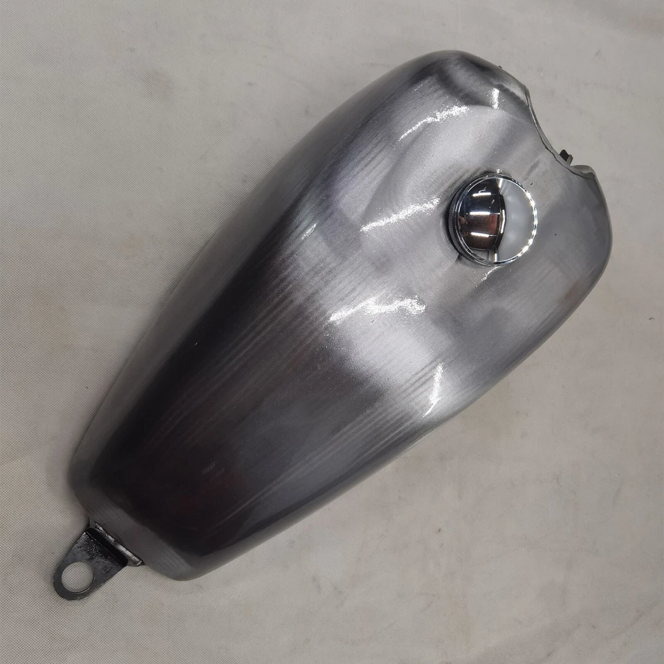 Tanque de combustible de gasolina plateado sin pintar tanque de aceite + tapa para Yamaha SR400 500 10L Foto 3 de 4