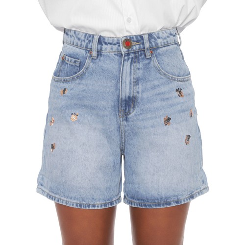 Desigual Jeans Leopardo Blu Donna Pantaloncini W27 UK 9 USA 3/W28 10 4 |  eBay