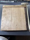 Vtg School Supply Manual Cut Paper Cutter 12” Wood works