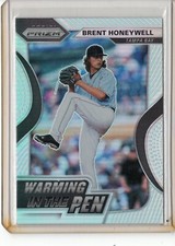 2020 PANINI PRIZM BASEBALL SILVER PRIZM BRENT HONEYWELL WARMING IN THE PEN RAYS