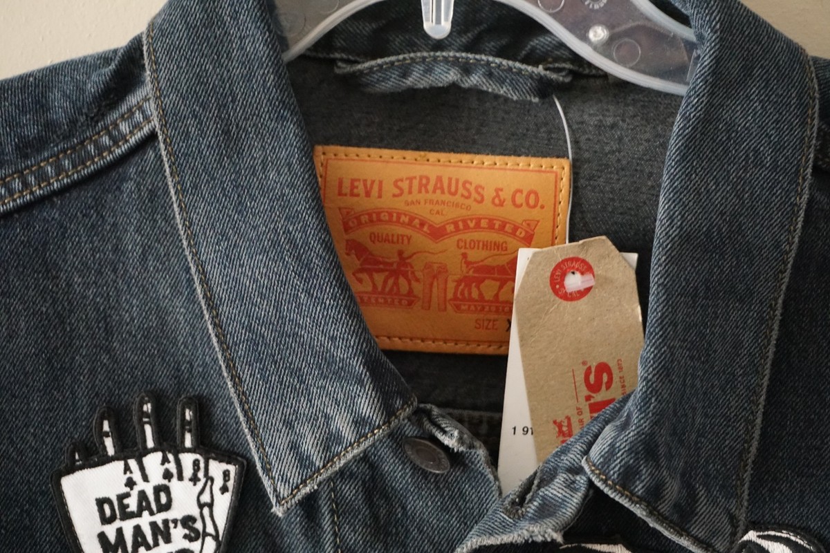 Levi's Limited Men's Black Patched Trucker Jacket Size 2XL Levi's Limited Men's Black Patched Trucker Jacket Size 2XL
