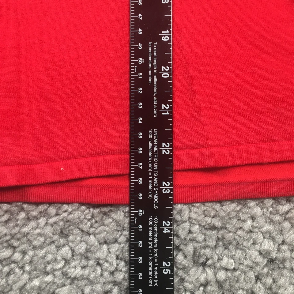 Suéter Spense para mujer mezcla de seda talla L rojo suéter cuello en V mangas 3/4 Foto 4 de 4