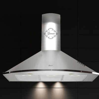 Luxus Haube Gurari GCH 046 Dunstabzugshaube 90cm 1000m³/h Wandhaube Edelstahl