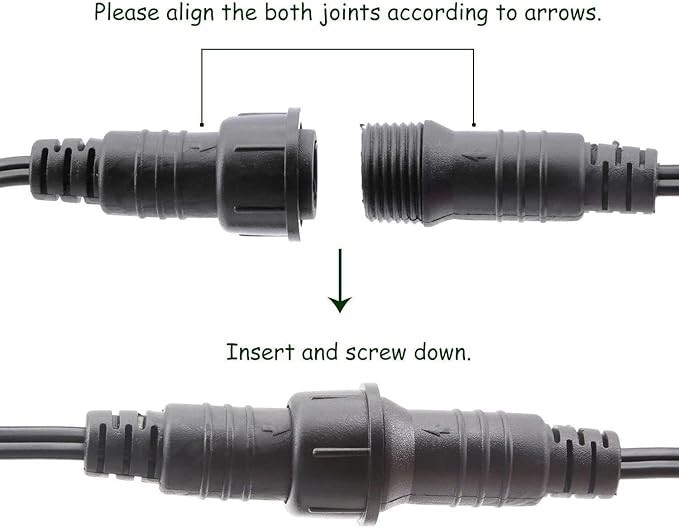 Extension Cable for String Lights G40 ST38 Outdoor garden Waterproof 3m