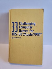Vntg 33 Challenging Computer Games for the TRS-80, Apple/Pet David CHANCE READ