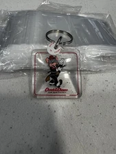 1991 Chuck E Cheese Showbiz Pizza Acrylic Keychain Formal Wear Mouse Vintage 90s