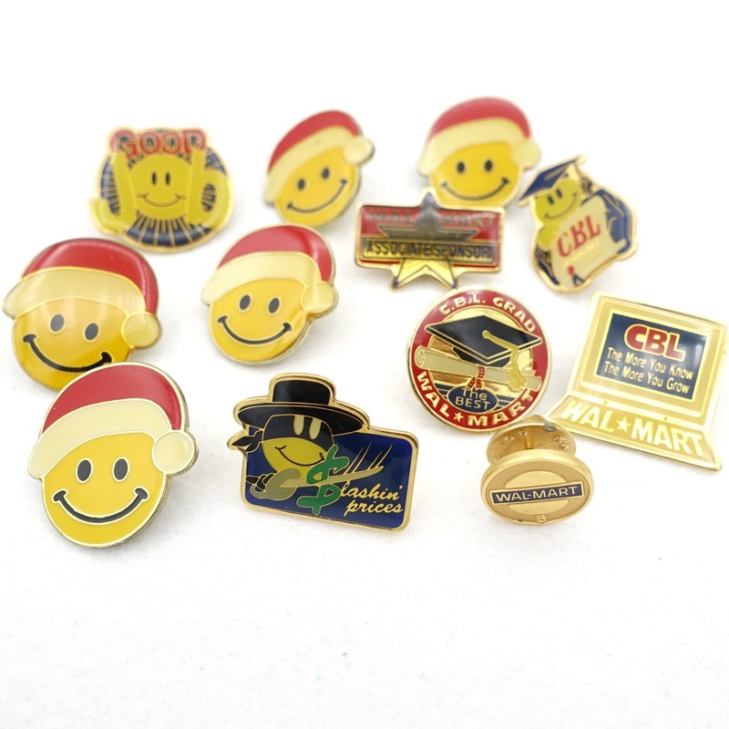 RARE! Vintage Walmart Employee Award Lapel Pin Lot of 12