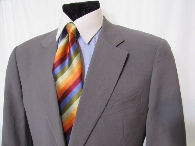 Armani Collezioni Gray Solid 2 Button Blazer Sz 4… - image 5