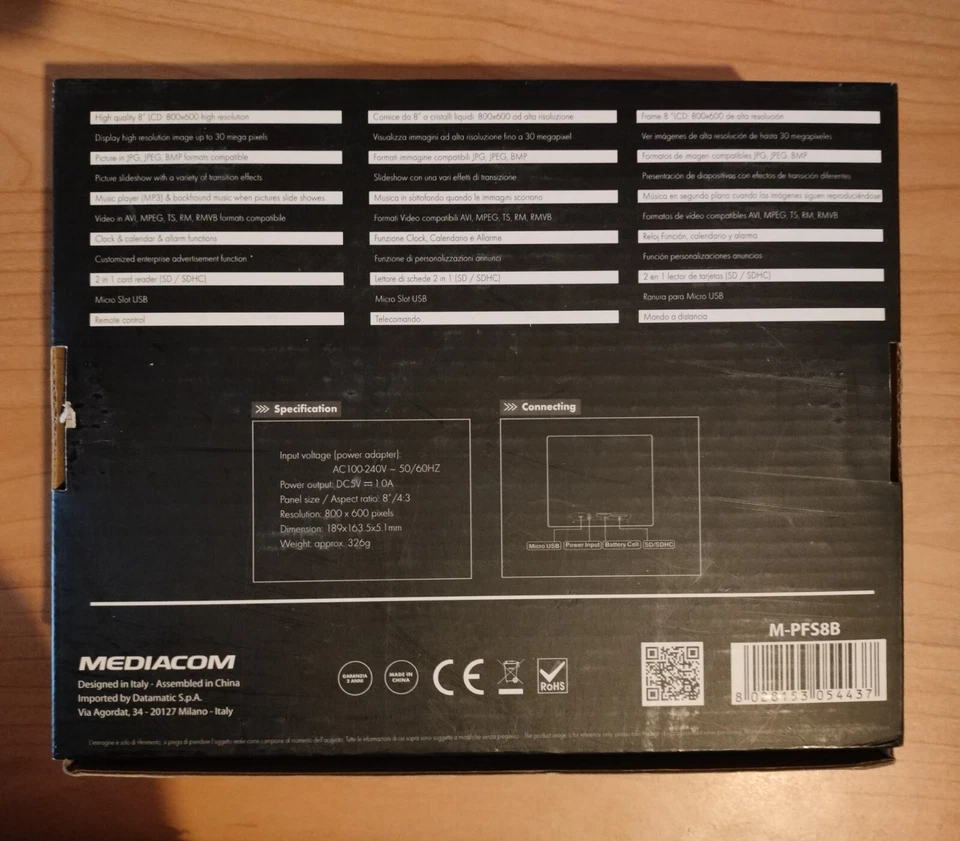 MEDIACOM Digital Photo Frame - Cornice multimediale - Immagine 4 di 4