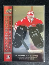 Manon Rheaume 2022-23 Upper Deck Tim Horton's Legends Record Books Insert #RB-14