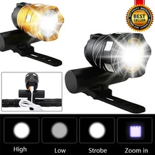 Rechargeable 15000LM LED MTB Bicycle Light Bike Front Headlight w/USB Cord