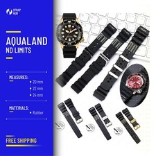 Cinturino gomma citizen promaster aqualand seiko nd limits casio 20 22 24 mm
