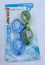 Dolfino Childs Water Swim Goggles Tinted Latex Free Pack of 2