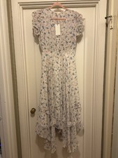 LoveShackFancy Andie Dress Pearl River Floral Maxi Size M 6 Silk BNWT $625