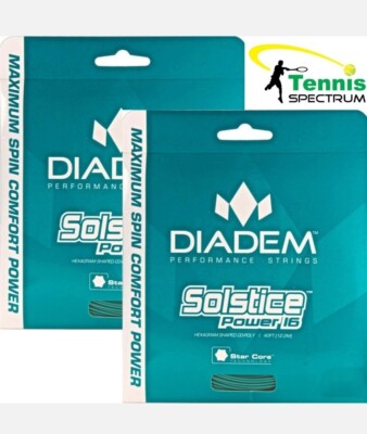 Corda Per Racchetta Da Tennis Diadem Solstice Power 18 - Mulinello Da 200m (660 Ft) - Teal