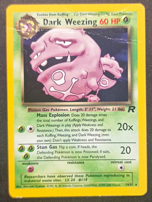 *** Pokémon TCG Dark Weezing Dunkles Smogmog Holo Team Rocket 14/82 Englisch ***