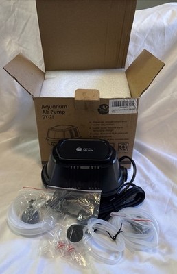 Aqua Miracle DY-25 Aquarium Air Pump 190 GPH w/ Airline, Valves, Stones, NEW #18