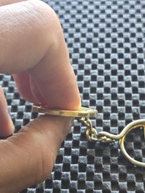 Vintage Nintendo Famicom Golf U.S. Course Contest Prize Gold Coin Chain Disk-kun