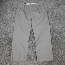 Vintage Polo Ralph Lauren Ethan Pant Mens 40x30 Beige Double Pleated Khaki Pants