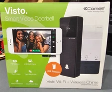 Comelit Visto Smart Video Doorbell Kit Visto WiFi + Wireless Chime & Power Suppl