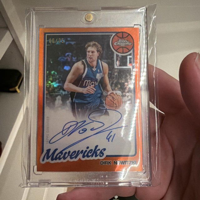 Dirk Nowitzki 2025-26 Topps Chrome Update 1980-81 Topps Auto Orange 06/25 [8hk