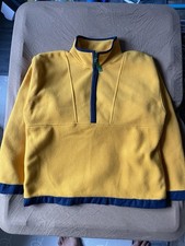 VTG 90s GAP Arctic Light Fleece 1/4 Zip Pullover Sweatshirt Adult M Yellow Rare